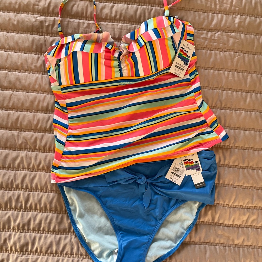 NWT Time & Tru Tankini Bathing Suit